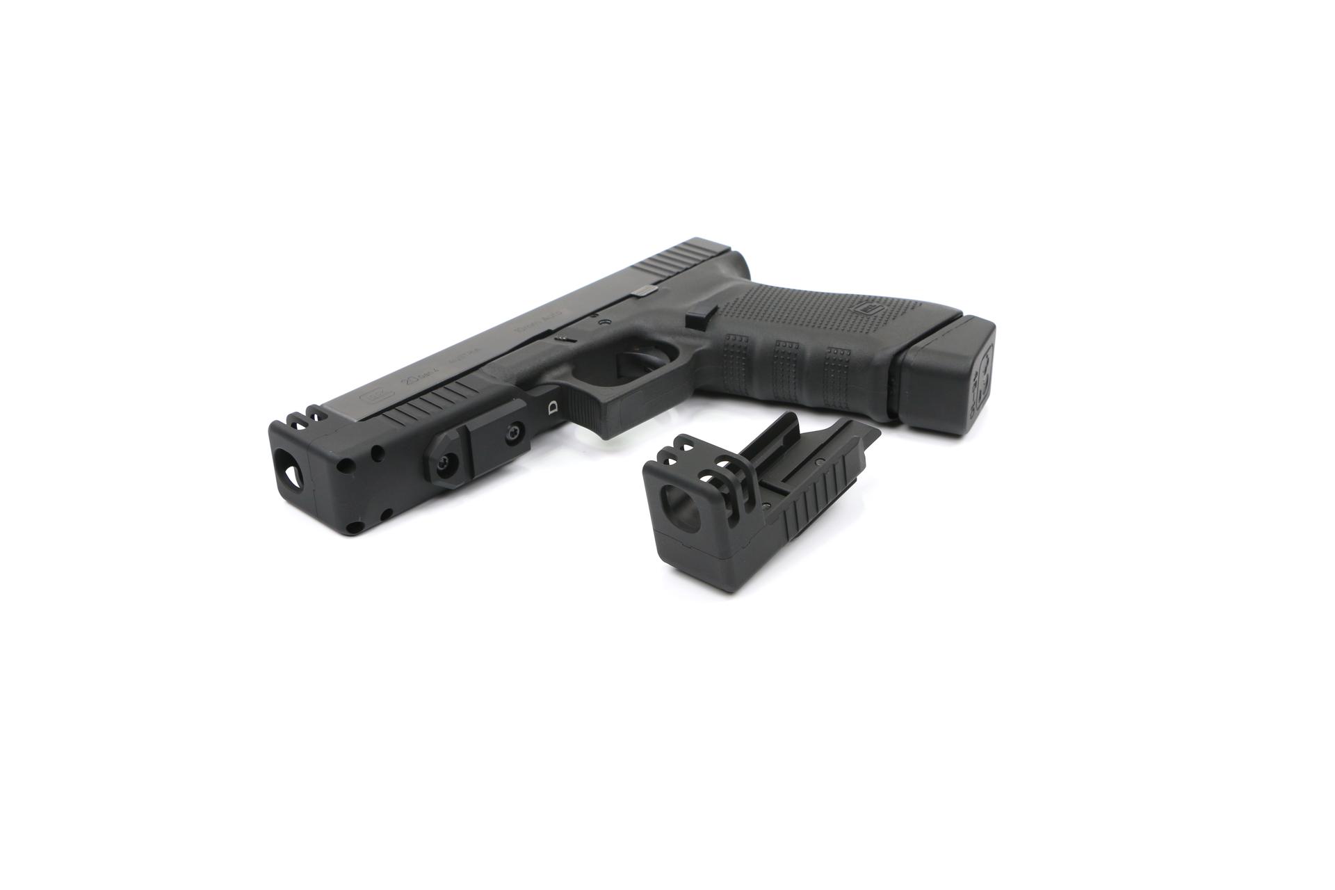COMPENSATED GLOCK STAND OFF DEVICE W/RAIL 20/21